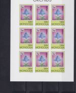 Mongolei postfr./mnh 65 mini sheets incl. proofs Orchids 1997