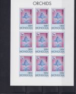 Mongolei postfr./mnh 65 mini sheets incl. proofs Orchids 1997