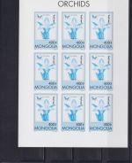 Mongolei postfr./mnh 65 mini sheets incl. proofs Orchids 1997