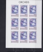 Mongolei postfr./mnh 65 mini sheets incl. proofs Orchids 1997
