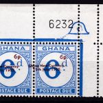 Ghana Porto 14 b postfr./mnh Aufdruck karminbraun 1965