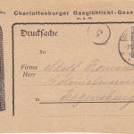 Charlottenburger Gasglühlicht Marke Blitz Werbe-Drucksache 1905