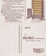 Werbe-Doppelkarte Rolljalousieschrank 1931