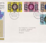 GB Sammlung von 24 FDCs 1977 Queen's Silver Jubilee Tour Cover