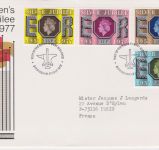 GB Sammlung von 24 FDCs 1977 Queen's Silver Jubilee Tour Cover
