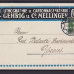 Schweiz dekorative Werbekarte Lithographie u. Cartonagenfabrik, Mellingen 1916