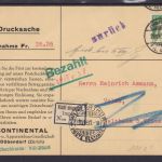 Schweiz Mi.105 z/Zum111z auf Nachnahme-Drucksache 1937