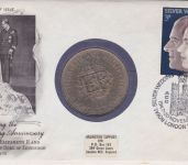 Numisbrief Großbritannien 1 Crown 1972 Coronation