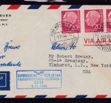 LH 604 FFC Erstflug Frankfurt - München - Cairo - New York 1958