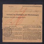Deutsches Reich Paketkarte Dresden - Frankfurt 1922