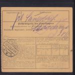 Deutsches Reich Paketkarte Steinach - Frankfurt 1922