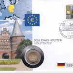 Numisbrief Deutschland 2 Euro Schleswig Holstein Holstentor 2011