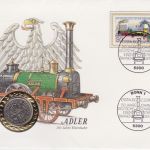 Numisbrief 1 DM 1985 Adler 150 Jahre Eisenbahn
