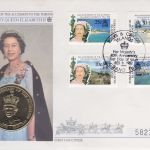 Numisbrief Turks & Caicos Isl. 5 Crowns 1992 Queen Elizabeth