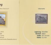 Numiphilum Nr. 11 Briefmarke + 999er Silberbarren Marburg 2011