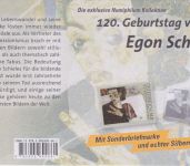 Numiphilum Nr. 6 Briefmarke + 999er Silberbarren Egon Schiele Gemälde 2010