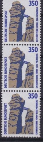 Bund 1407 A v R II 5er-Streifen mit Nummer postfr./mnh Michel 26 €
