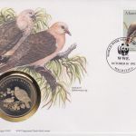 Numisbrief Mauritius Medaille Taube WWF 1992