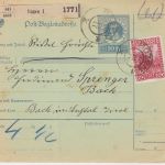 Österreich Post-Begleitadresse aus Bozen nach Bach/Tirol 1911