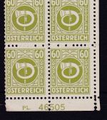 Österreich 734 postfr. mit Plattennummer