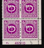 Österreich 725 postfr. mit Plattennummer