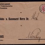 Bayern Dienst-Brief Rosenheim nach Nürnberg