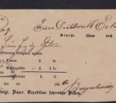 Bayern Paketschien - Begleitschein Tittmoning 1860