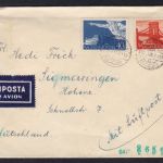 Ungarn Luftpost-Brief nach Sigmaringen 1942 ZENSUR/CENSOR