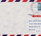 Erstflug FFC: Pan Am 10 anniversary round the world San Francisco 1957