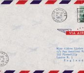 Erstflug FFC: Pan Am Los Angeles - London Polar Route 1957