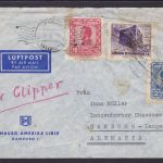Flugpost: per Clipper El Salvador - Hamburg 1954