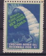 Flugpost-Vignette: Roma Chicago New York 1933