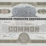 Tobacco Products Corporation 100 Shares 1930