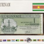Banknotenbrief Suriname 1 Gulden 1960