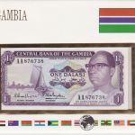 Banknotenbrief Gambia 1 Dalasi UNC