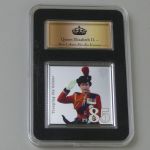 SILBER-Briefmarke: Queen Elizabeth II.: Trooping the Colour
