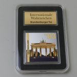 SILBER-Briefmarke: Internationale Wahrzeichen: Brandenburger Tor