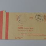 BRD Geldscheintasche / Banderole zu 1000 DM 1972