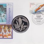 Numisbrief Medaille Deutsche Sporthilfe Skispringen 2002