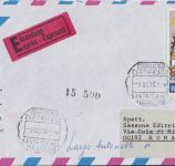 Äquatorialguinea Express-Brief nach Rom 1974