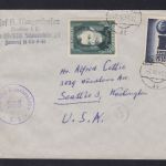 Österreich 974/975 auf Brief aus Wien nach Seattle ZENSUR 1953