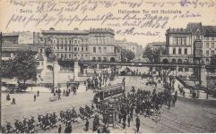 Berlin Hallesches Tor mit Hochbahn 1918 Bahnpost