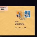 Schweiz 428+430 auf CHARGE Brief aus Winterthur nach Laufen 1944
