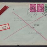 Gemeinschaftsausgaben 929+936 auf Eilboten R-Brief Kehlheim - München 1947