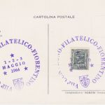 Italien Sonderkarte Convegno Filatelico Fiorentino 1964