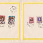 Vatikan 190+191+207+208 Gedenkblatt Maria Goretti + Klara von Assisi 1953