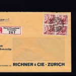 Schweiz CHARGE Brief aus Zürich nach Laufen 1943