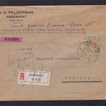Niederlande Wert-R-Brief aus Hansweert nach München 1925