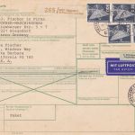 Bund 29 Paketkarten meist mit Frankaturen zw. 10-25 DM