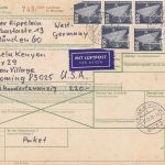 Bund 29 Paketkarten meist mit Frankaturen zw. 10-25 DM